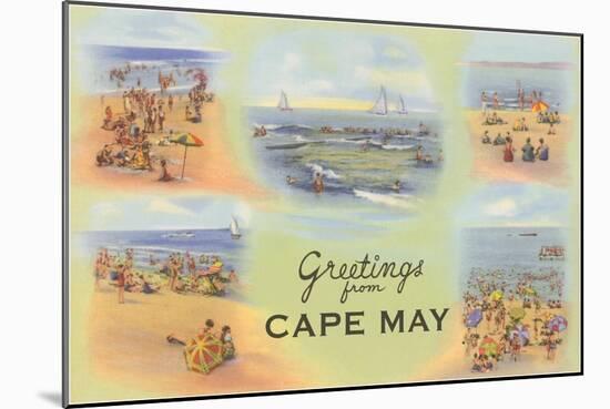 Greetings from Cape May, New Jersey-null-Mounted Art Print