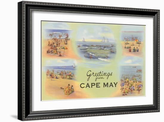 Greetings from Cape May, New Jersey-null-Framed Art Print