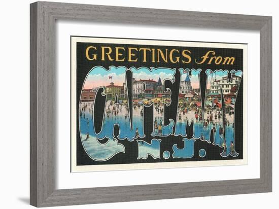 Greetings from Cape May, New Jersey-null-Framed Art Print