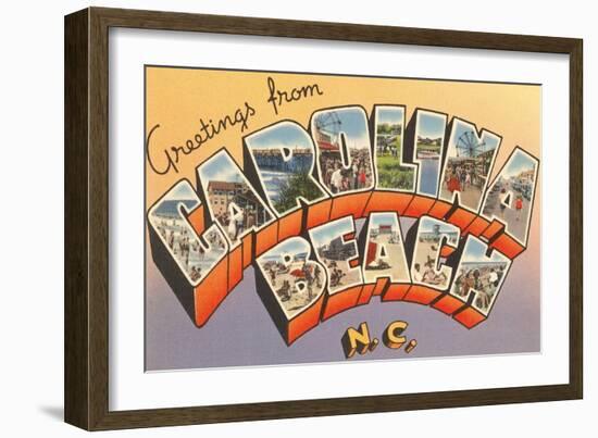 Greetings from Carolina Beach, North Carolina-null-Framed Art Print
