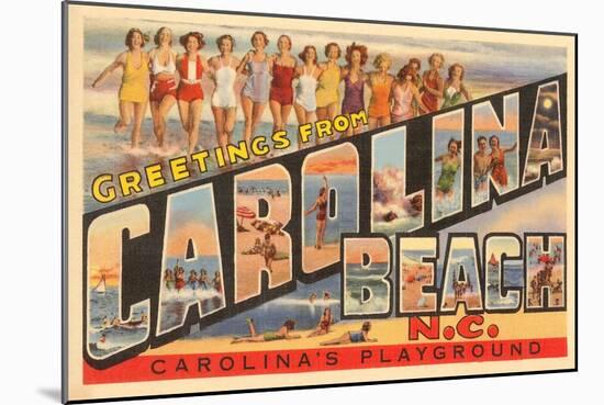 Greetings from Carolina Beach, North Carolina-null-Mounted Art Print