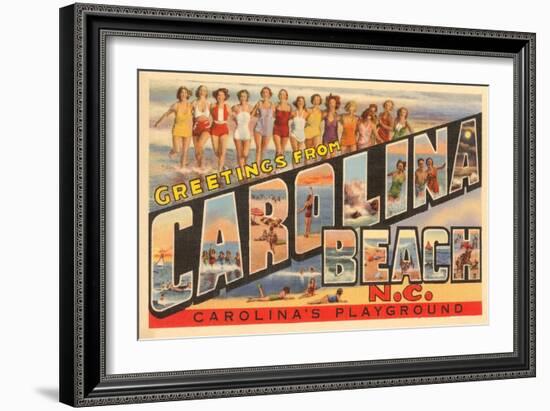 Greetings from Carolina Beach, North Carolina-null-Framed Art Print