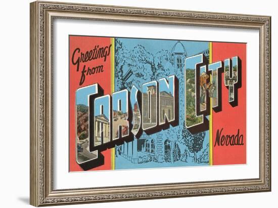 Greetings from Carson City, Nevada-null-Framed Art Print