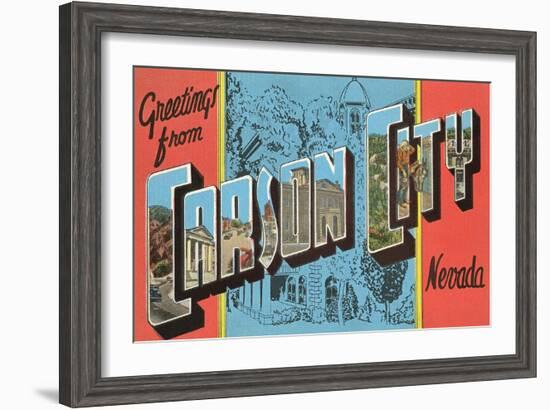 Greetings from Carson City, Nevada-null-Framed Art Print