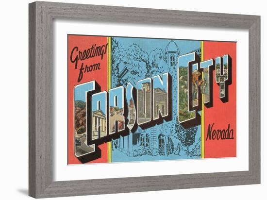 Greetings from Carson City, Nevada-null-Framed Art Print