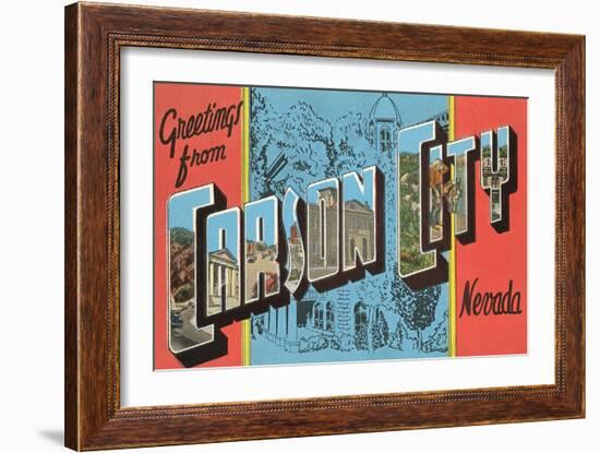 Greetings from Carson City, Nevada-null-Framed Art Print