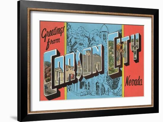 Greetings from Carson City, Nevada-null-Framed Art Print