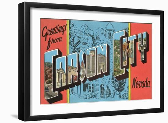 Greetings from Carson City, Nevada-null-Framed Art Print