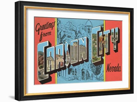 Greetings from Carson City, Nevada-null-Framed Art Print