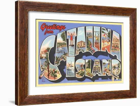 Greetings from Catalina Island, California-null-Framed Art Print