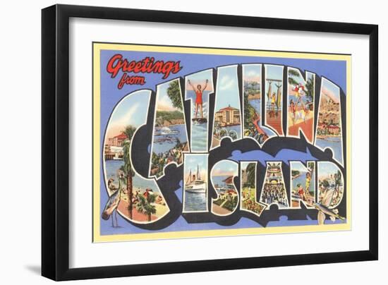 Greetings from Catalina Island, California-null-Framed Art Print