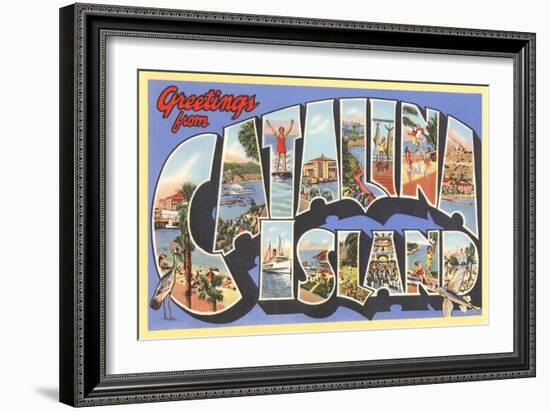 Greetings from Catalina Island, California-null-Framed Art Print