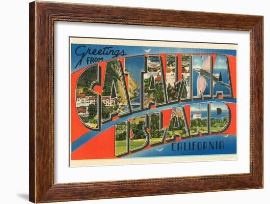 Greetings from Catalina Island, California-null-Framed Art Print