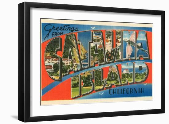 Greetings from Catalina Island, California-null-Framed Art Print