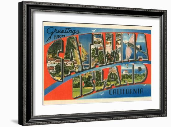 Greetings from Catalina Island, California-null-Framed Art Print