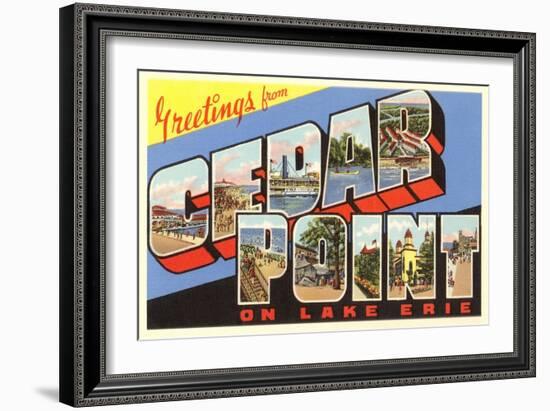 Greetings from Cedar Point, Ohio-null-Framed Art Print