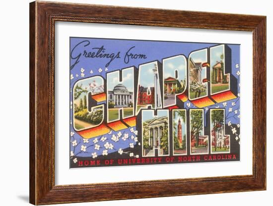 Greetings from Chapel Hill, North Carolina-null-Framed Art Print