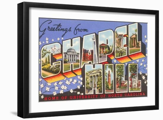 Greetings from Chapel Hill, North Carolina-null-Framed Art Print