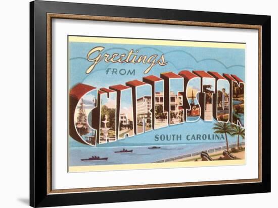 Greetings from Charleston, South Carolina-null-Framed Art Print