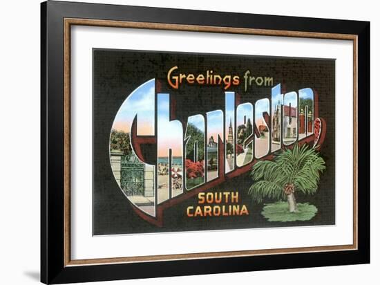 Greetings from Charleston, South Carolina-null-Framed Art Print