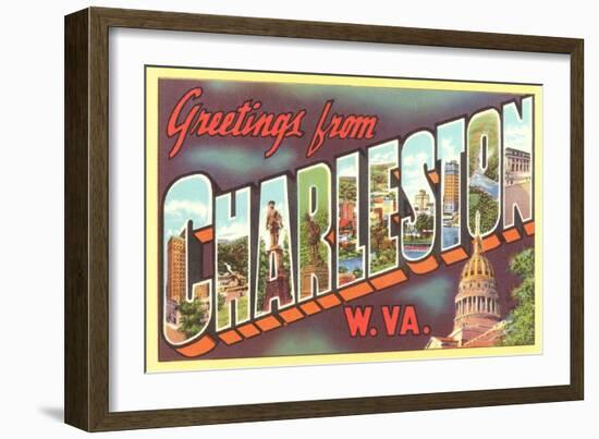 Greetings from Charleston, West Virginia-null-Framed Art Print