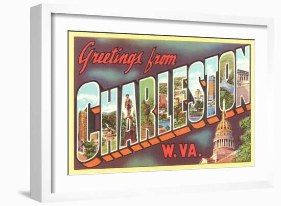 Greetings from Charleston, West Virginia-null-Framed Art Print