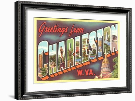 Greetings from Charleston, West Virginia-null-Framed Art Print