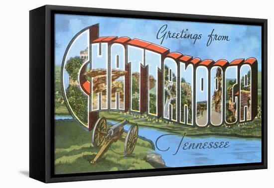 Greetings from Chattanooga, Tennessee-null-Framed Stretched Canvas