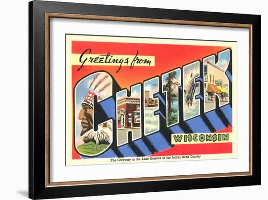 Greetings from Chetek, Wisconsin-null-Framed Art Print