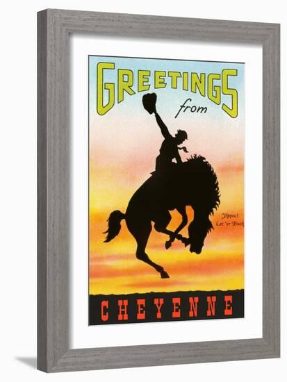 Greetings from Cheyenne-null-Framed Art Print