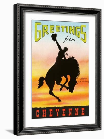 Greetings from Cheyenne-null-Framed Art Print