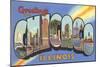 Greetings from Chicago, Illinois-null-Mounted Art Print