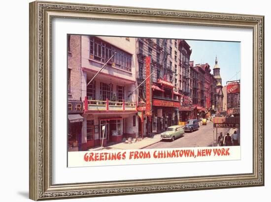 Greetings from Chinatown, New York-null-Framed Art Print