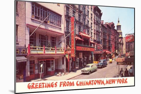 Greetings from Chinatown, New York-null-Mounted Art Print