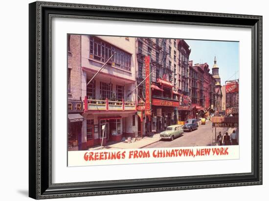 Greetings from Chinatown, New York-null-Framed Art Print