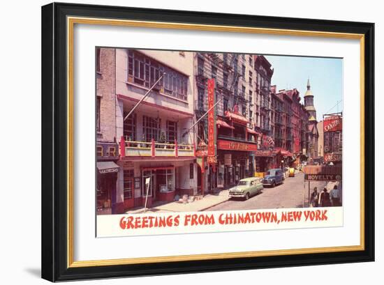 Greetings from Chinatown, New York-null-Framed Art Print