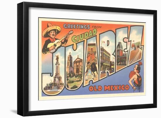 Greetings from Ciudad Juarez, Mexico-null-Framed Art Print