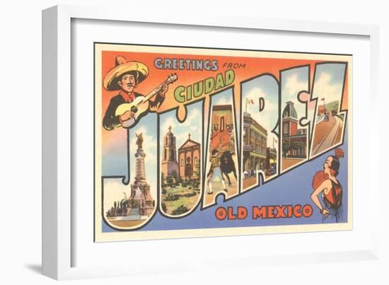 Greetings from Ciudad Juarez, Mexico-null-Framed Art Print