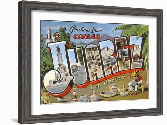 Greetings from Ciudad Juarez, Mexico-null-Framed Art Print