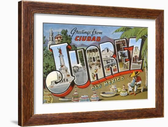 Greetings from Ciudad Juarez, Mexico-null-Framed Art Print