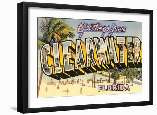 Greetings from Clearwater, Florida-null-Framed Art Print