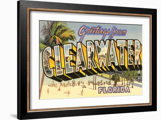 Greetings from Clearwater, Florida-null-Framed Art Print