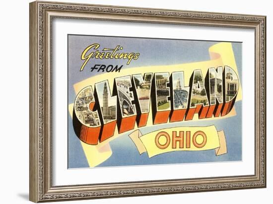 Greetings from Cleveland,Ohio-null-Framed Art Print