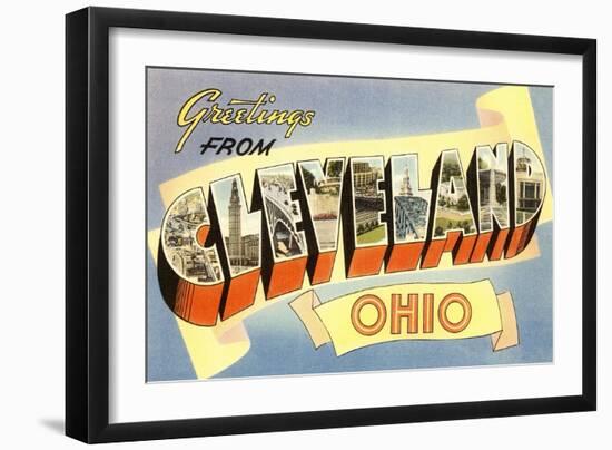 Greetings from Cleveland,Ohio-null-Framed Art Print