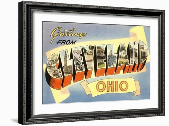 Greetings from Cleveland,Ohio-null-Framed Art Print