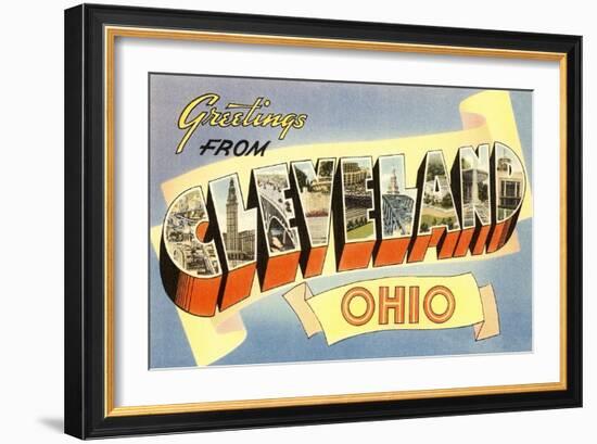 Greetings from Cleveland,Ohio-null-Framed Art Print