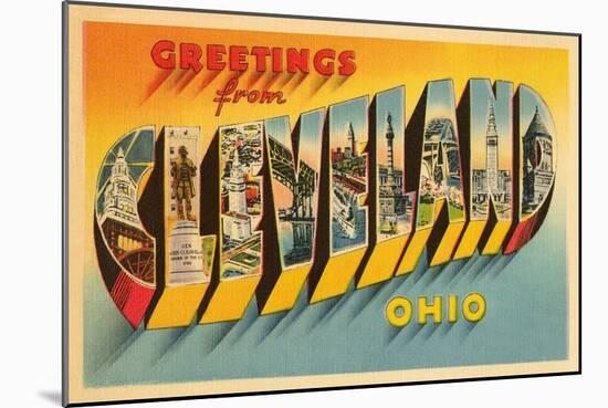 Greetings from Cleveland, Ohio-null-Mounted Art Print