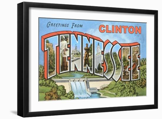 Greetings from Clintonm Tennessee-null-Framed Art Print