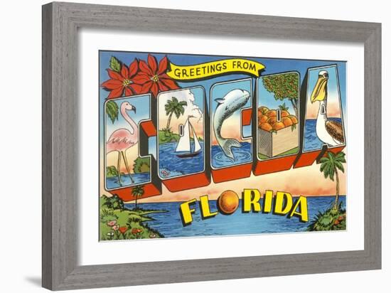 Greetings from Cocoa, Florida-null-Framed Art Print