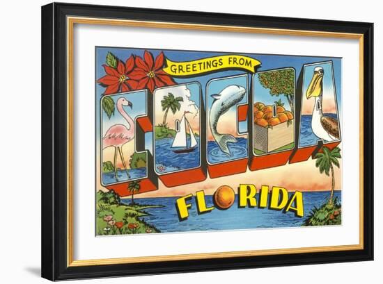 Greetings from Cocoa, Florida-null-Framed Art Print